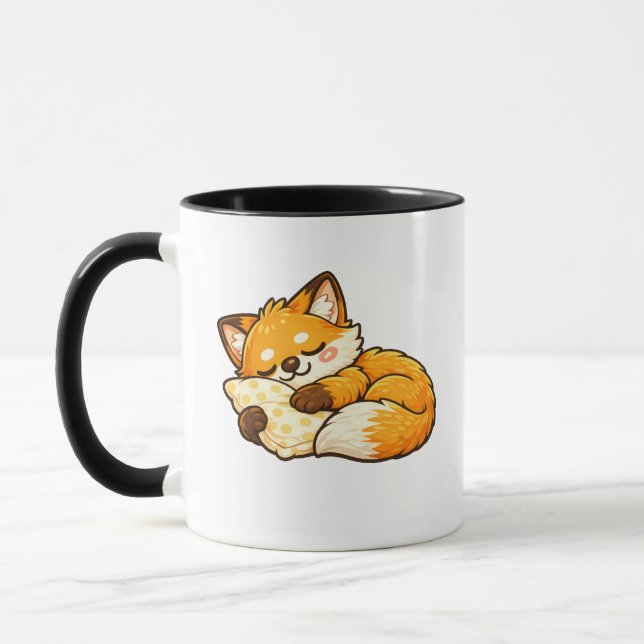 Caneca Raposa Adormecida Fofo e Aconchegante (Esquerda)