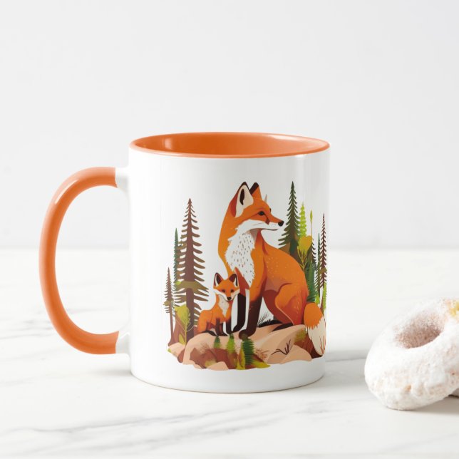 Caneca Raposa-Mãe e Kit (Com Donut)