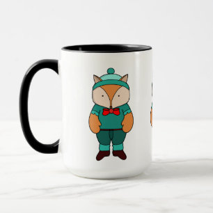 Caneca Raposa verde branca