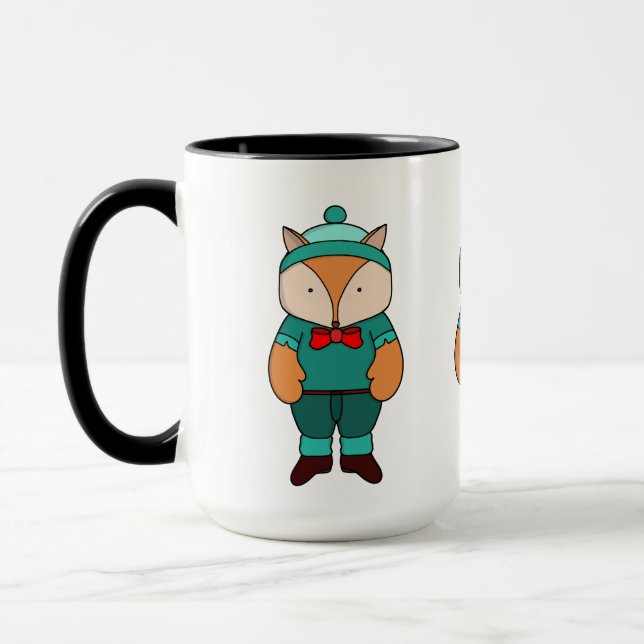 Caneca Raposa verde branca (Esquerda)