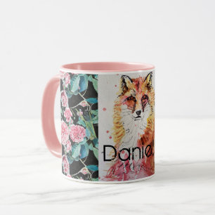 Caneca Raposa Vermelha Cóctil Rosa Rosa Rosa Rosa Rosa R