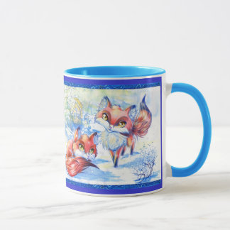 Caneca Raposas do inverno, raposas do inverno