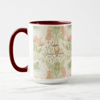 Caneca Rãs e Pássaros Suaves da Selva