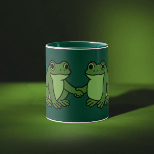 Caneca Rãs Juntas Fortes Protesto da Rã de Portland