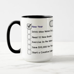 Caneca Rastreador de Hábitos Moderno & 10 Metas Personali