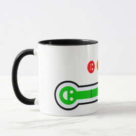 Caneca Rastreador de Humor Divertido no Escritório Medido