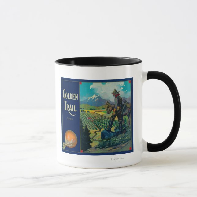 Caneca Rastreamento do ouro Rótulo Laranja #2Sucesso, CA (Direita)