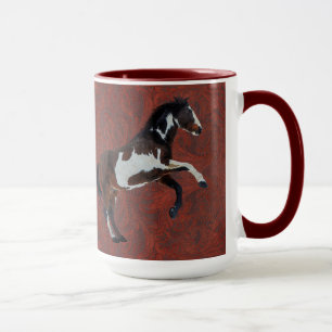 Caneca Rastreando Cavalo de Estalão de Pintura