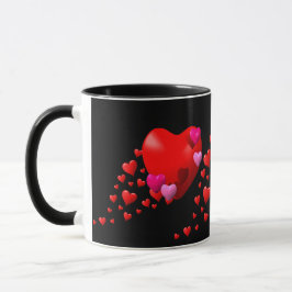 Caneca Rastro de Corações -