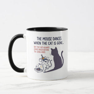 Caneca Rato Dançante & Tocador de Discos Ilustração Hum