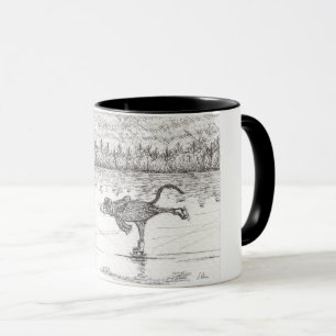 Caneca Rato do Natal do patinagem no gelo,