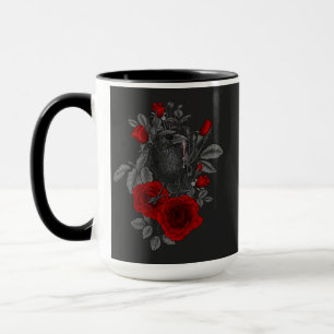 Caneca Raven com a chave e os rosas