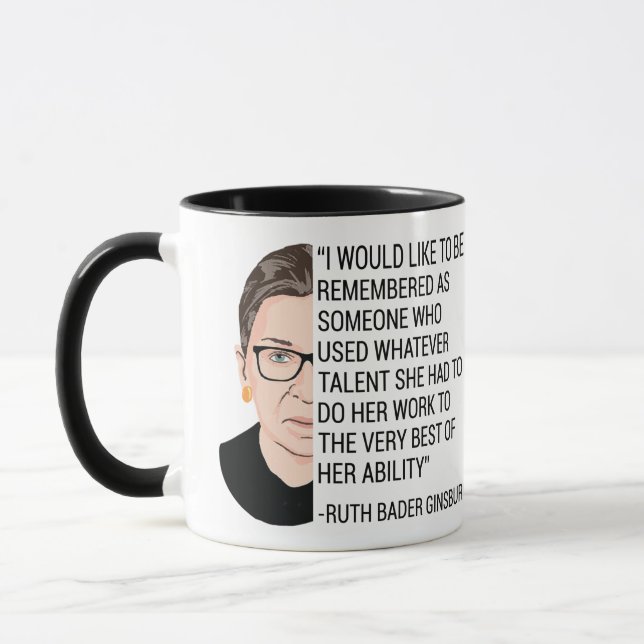 Caneca RBG Ruth Bader Ginsburg Tributa RIP (Esquerda)