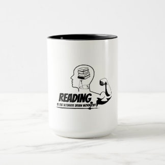 Caneca Reading = Brain Gains Mug