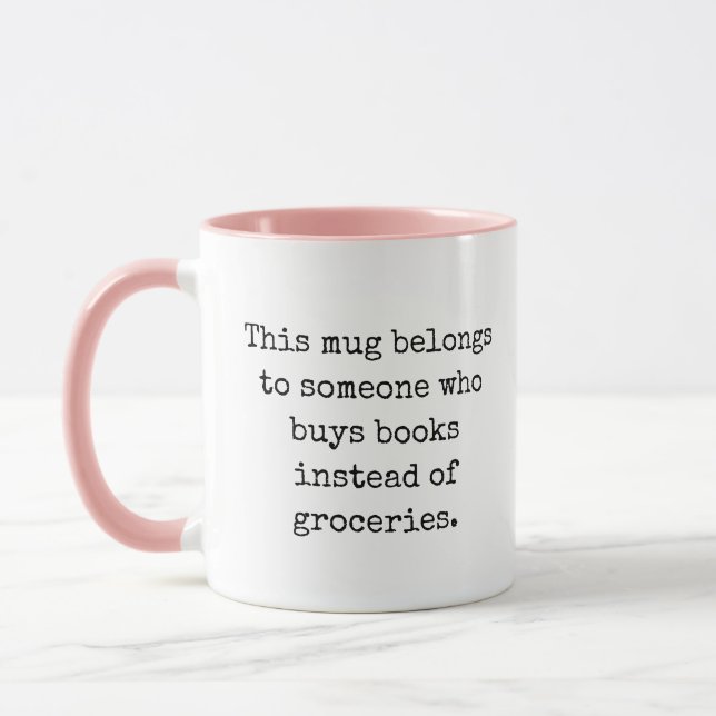 Caneca Reading Humor Literary Gift Funny Quote Book Lover (Esquerda)