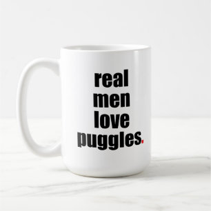 Caneca real de Puggles do amor dos homens