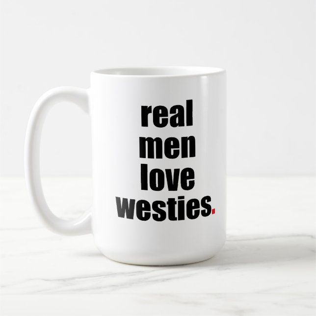 Caneca real de Westies do amor dos homens (Esquerda)