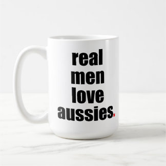 Caneca real dos Aussies do amor dos homens