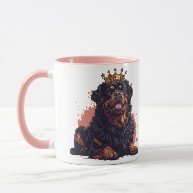 Caneca Real Rottweiler - Coroa Rainha do Cachorro (Esquerda)