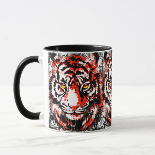Caneca Realista Red Tiger Mug - Taça de Café Tigre