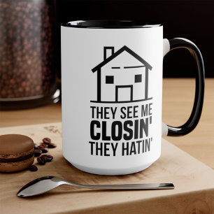 Caneca Realtor Eles Me Veem Fechando Agente Imobiliário