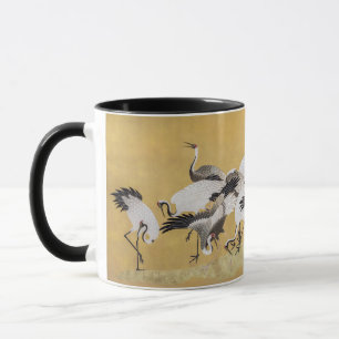 Caneca Rebanho de Grous (lado direito) por Ishida Yutei