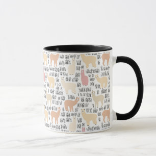 Caneca Rebanho do teste padrão das alpacas