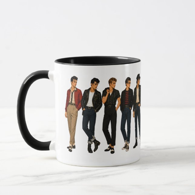 Caneca Rebelde do Rockabilly dos Anos 50 (Esquerda)