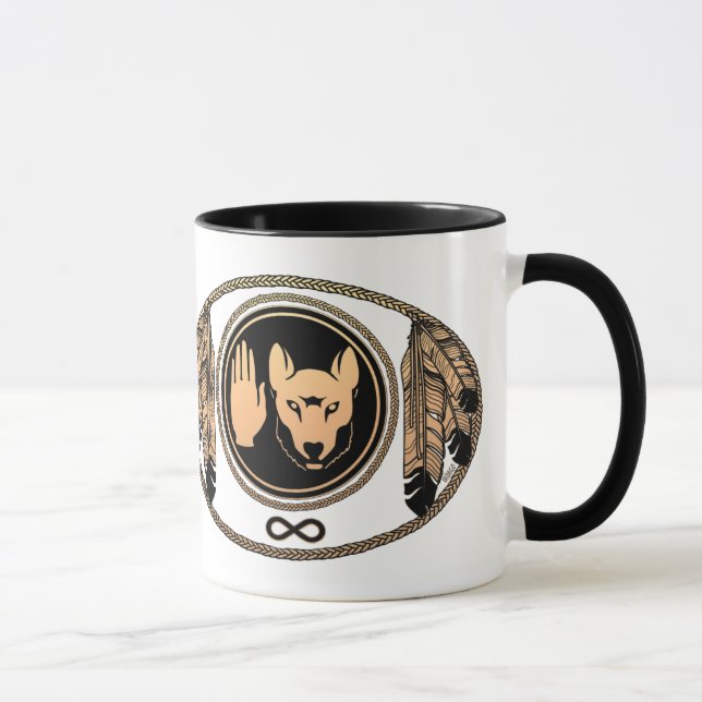Caneca Rebeldia Lobo-de-Taça Metis Arte Nativa (Direita)