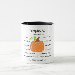 Caneca Receita de torta de abóbora