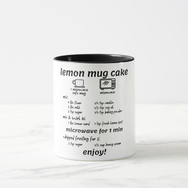 Caneca Receita Perfeita De Bolo De Mug De Limão (Centro)