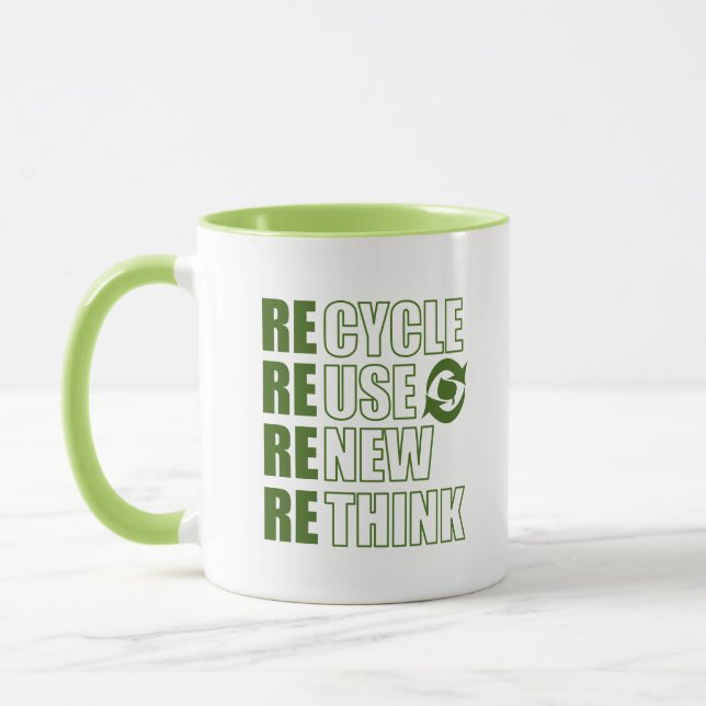 Caneca Reciclar reduzir reutilização repensar (Esquerda)