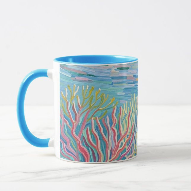 Caneca Recife de corais dourados do oceano (Esquerda)