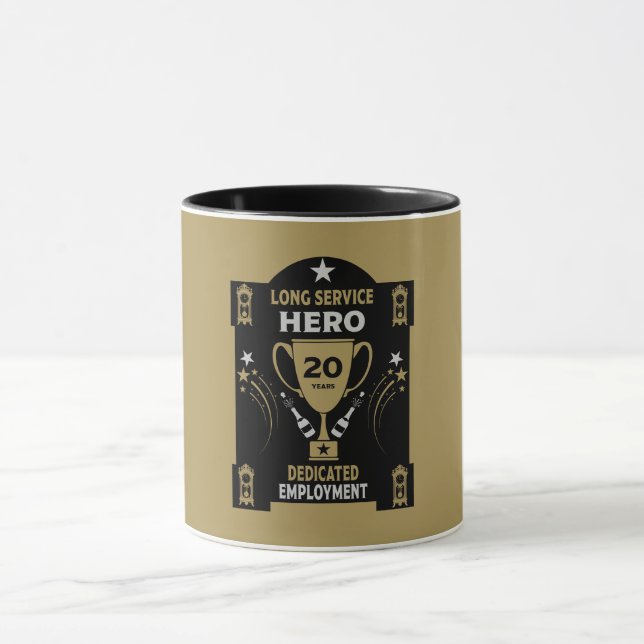 Caneca Reconhecimento do Serviço de Emprego Longo Vinte A (Centro)