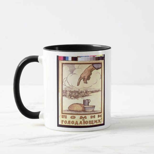 Caneca Recorde o com fome! , poster, 1921 (Esquerda)