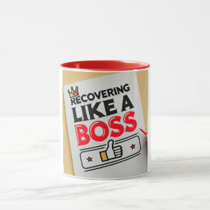 Caneca Recuperando como um chefe - Engraçado, fique bem e