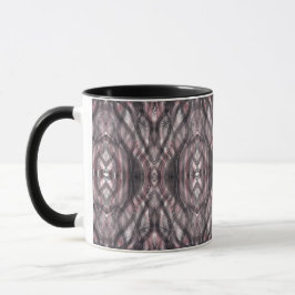 Caneca Red Abstract Dark Crimson Black Watercolor Art