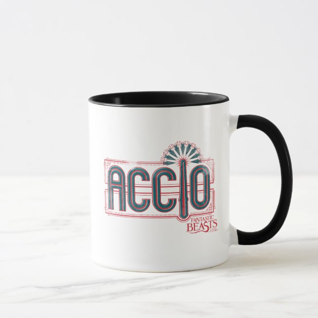 Caneca Red Art Deco ACCIO™ Spell Graphic (Direita)