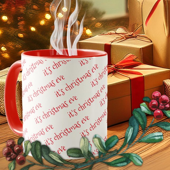 Caneca Red Christmas Eve Mug (Criador carregado)