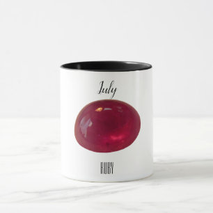 Caneca Red Coffee Mug Ruby Gemstone Julho Birthstone