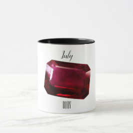 Caneca Red Coffee Mug Ruby Gemstone Julho Birthstone