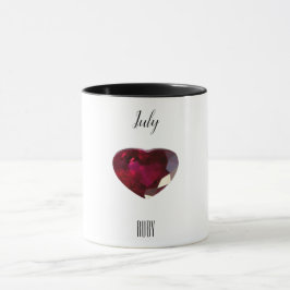 Caneca Red Coffee Mug Ruby Gemstone Julho Birthstone
