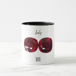 Caneca Red Coffee Mug Ruby Gemstone Julho Birthstone