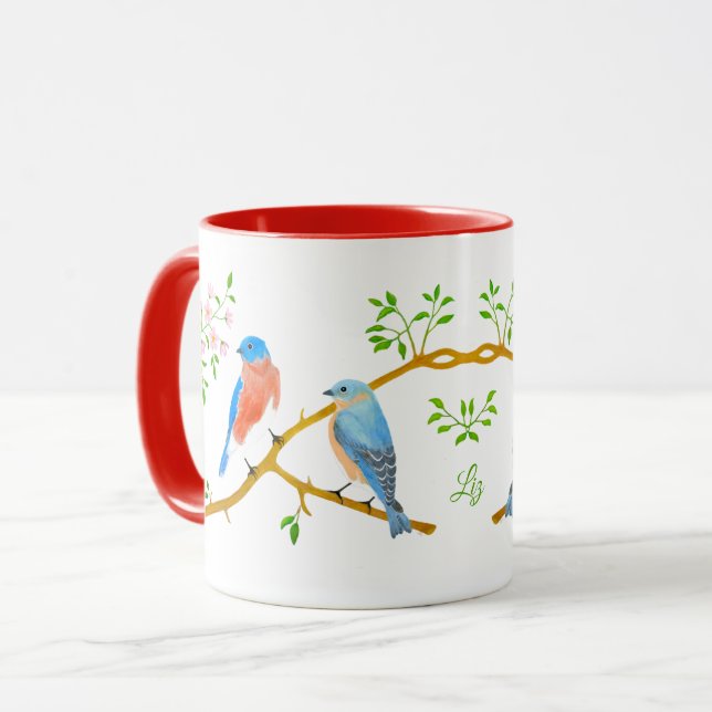 Caneca Red Combo Mug Bluebird (Frente Esquerda)