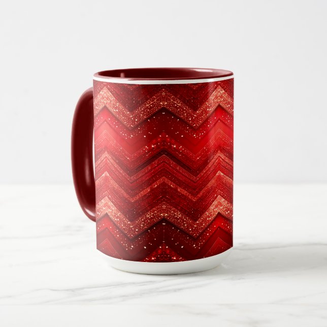 Caneca Red Decorre Natal Glitter Mug (Frente Esquerda)