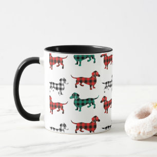 Caneca Red Flannel Christmas Dachshances