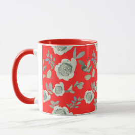 Caneca Red Floral Mug
