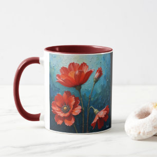 Caneca Red Flowers Joy