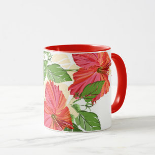 Caneca Red Hibiscus Mug