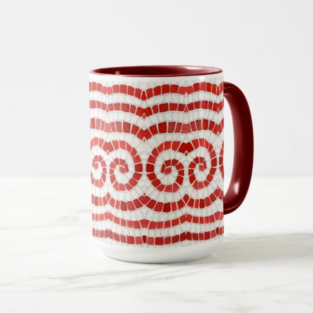 Caneca RED IONIC MOSAIC Tall Maroon Combo Mug (Frente Esquerda)